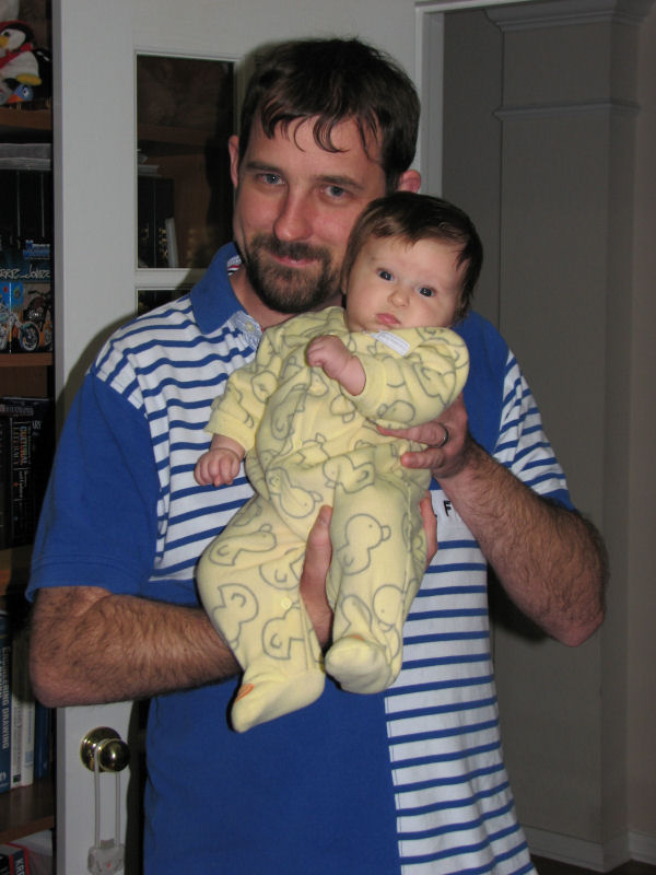 Janette with Daddy, 1/5/12